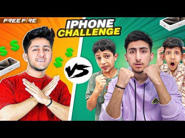 I PHONE CHALLENGE 1 VS 3 WITH 9 YEAR BROTHER WHO WILL WIN ? - GARENA FREE FIRE