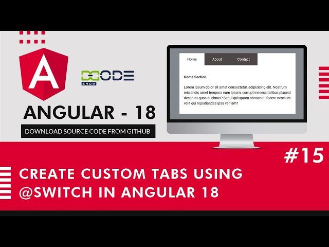 Create Custom Tabs using @Switch in Angular 18 | Angular tabs example | Angular Exercise