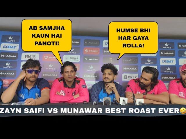 Zayn Saifi Vs Munawar Faruqui BEST ROAST  Press Conference Of ECL SEASON 2