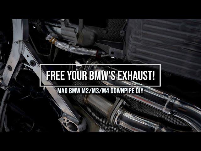 Upgrade your downpipes for more power and sound - MAD 3.5 inch Fat Boy downpipe install DIY