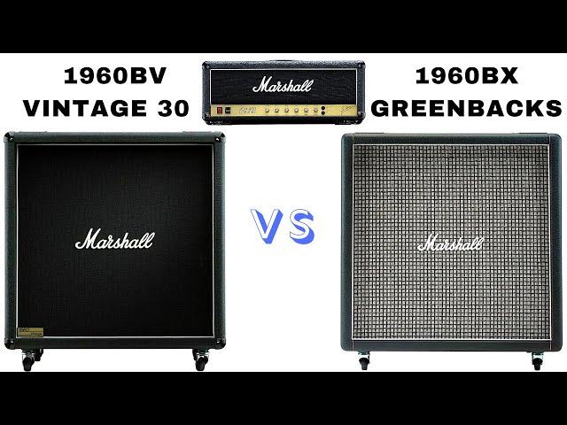 Marshall 1960BV vs 1960BX 4x12 Cabinet | Vintage 30 vs Greenbacks + JCM 800