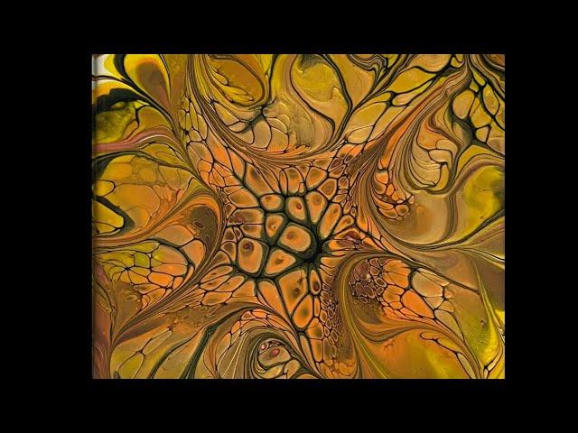 (1199) Modified Bloom Technique~Thicker Pillow~Acrylic Paint Pouring ~Fluid Art