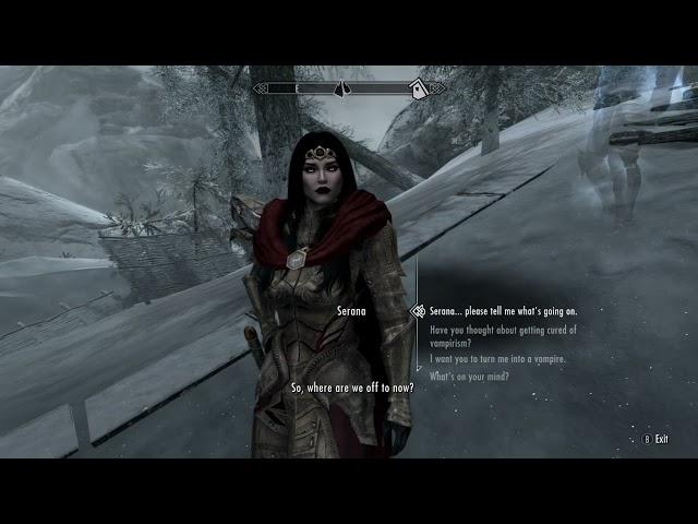 Serana dialogue add on: Confession (Encourage)