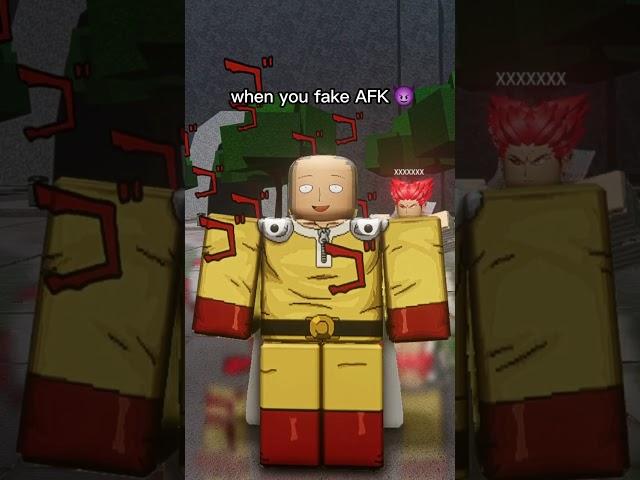 When you fake AFK in ROBLOX Saitama Battlegrounds