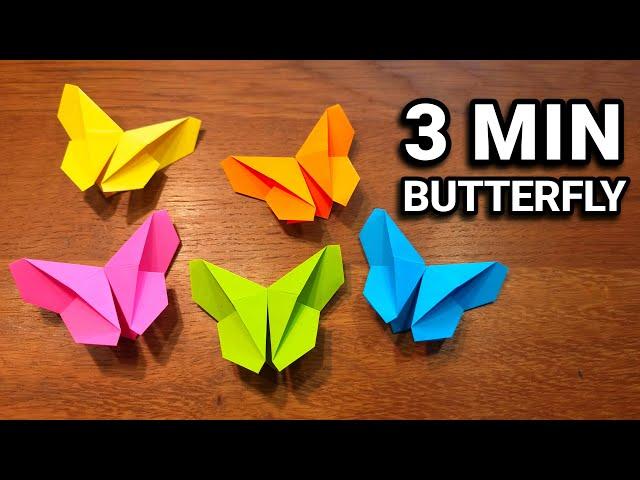 Easy Origami Butterfly | In 3 Minutes