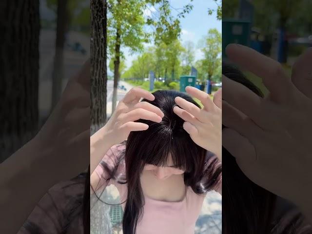 Cute girl Would you like to have such a realistic wig Increase hair volume #wigs #trending
