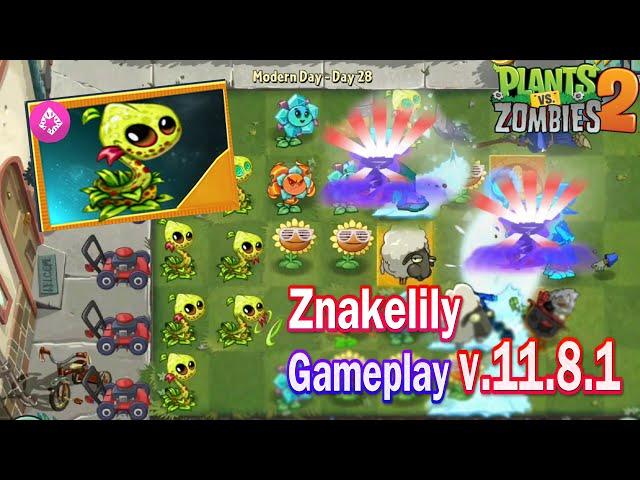 Pvz 2 v.11.8.1  - New Plants Znakelily Unfinish Gameplay vs Chinese Plants in Plants vs Zombies 2