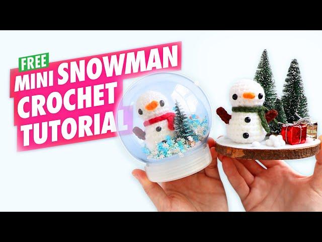 Easy 1 Hour Crochet Winter Snowman Tutorial - Free Christmas Amigurumi Pattern for Beginners