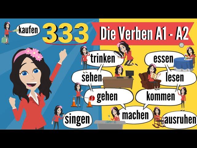 Die Verben 333 | Deutsch lernen | Einfaches Deutsch | A1 - A2 | Easy German