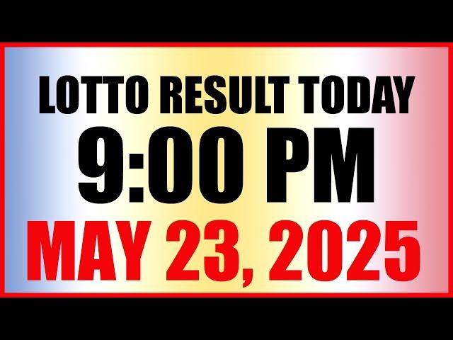 Lotto Result Today 9pm Draw May 23 2025 Swertres Ez2 Pcso