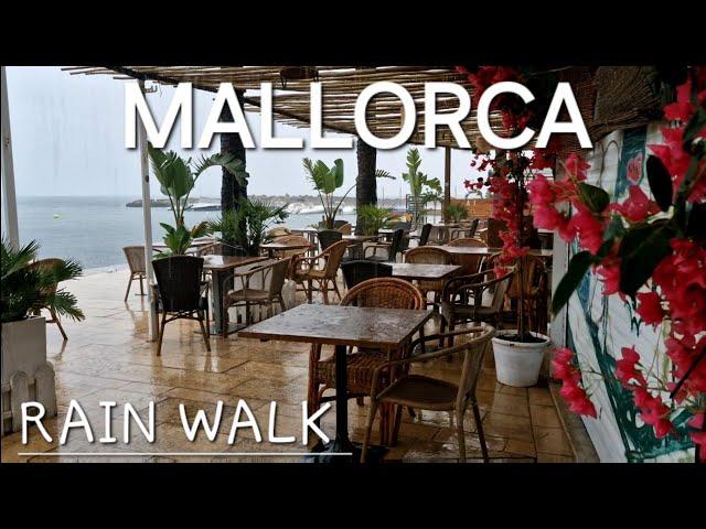 Walking through THUNDERSTORM in MALLORCA island ️ RAIN walk | Spain 2024