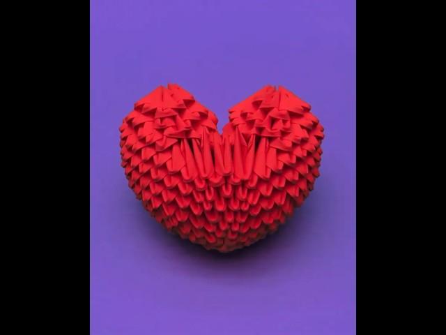 3D origami Valentine's Day Heart #shorts