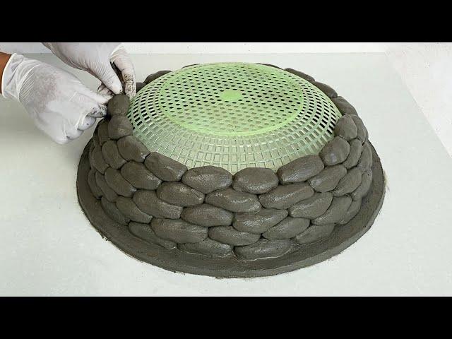 Creative Product From Cement And Plastic Basket - How To Make Beautiful Flower Pots Easily At Home