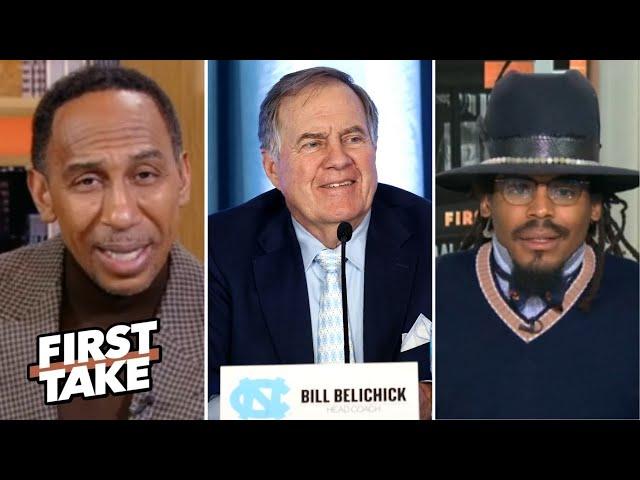 FIRST TAKE | Stephen A. RIPS Cam Newton for saying Bill Belichick is best thing for UNC since Jordan