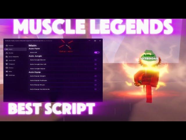 Muscle Legends Script with FASTEST Auto Farm, Auto Kill Players, Auto Hatch Crystals & More for FREE