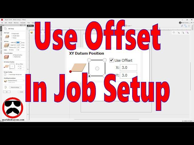 Using Offsets Within Job Setup in Vectric Software