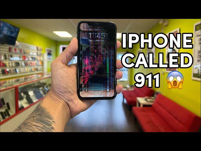 Cracked iPhone started calling 911 I can’t believe this happened  #asmr #apple #iphone #911