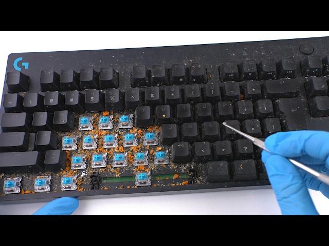 Cleaning The Dirtiest Gamer Keyboard!