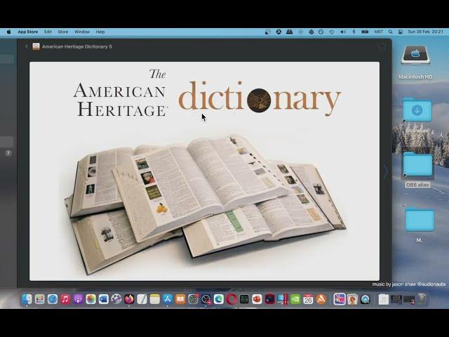 American Heritage Dictionary 5 Mac App Store (Basic Overview)