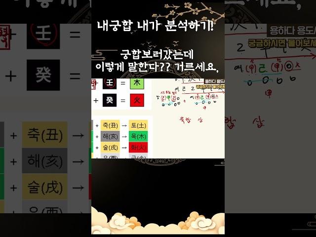 #궁합 이렇게 보는거 아닌데 #사주 #명리학
