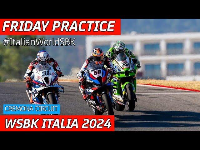 Friday Practice WSBK Italia 2024 Cremona Circuit #ItalianWorldSBK