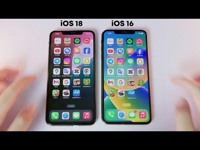 iPhone XS Max iOS 18 vs iOS 16 SPEED TEST - iOS 18 vs iOS 16 Comparison