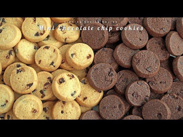 [SUB] 2 flavors of crunchy mini chocolate chip cookies recipe ｜siZning