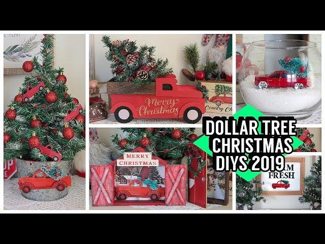 DOLLAR TREE CHRISTMAS DIYS 2019 RED TRUCK DIYS