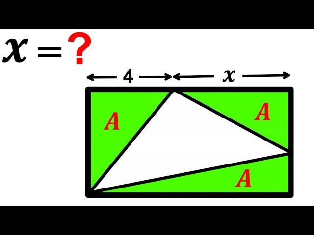 Can you find the length X? | (Rectangle) | #math #maths | #geometry