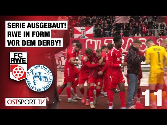 Serie ausgebaut! RWE in Form vor dem Derby: Erfurt - Zehlendorf | Regionalliga Nordost