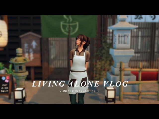 The Sims 4 Living Alone Vlog Ep. 3: Cafe part-time, School Break, Going to Matsuri