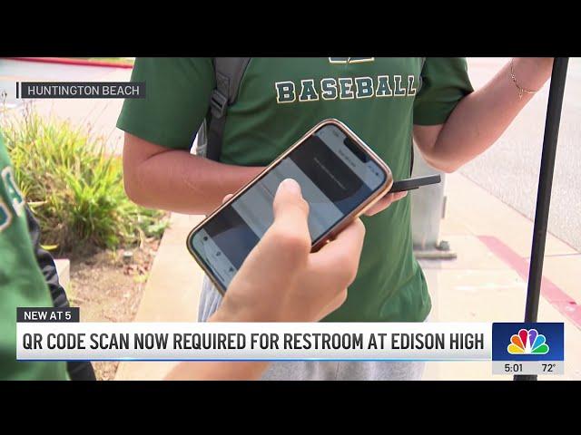 Huntington Beach school requires QR code scan for bathroom breaks