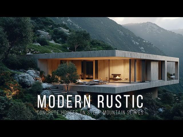 Exploring the Beauty of Modern Rustic Concrete Homes on Mountain Terrain