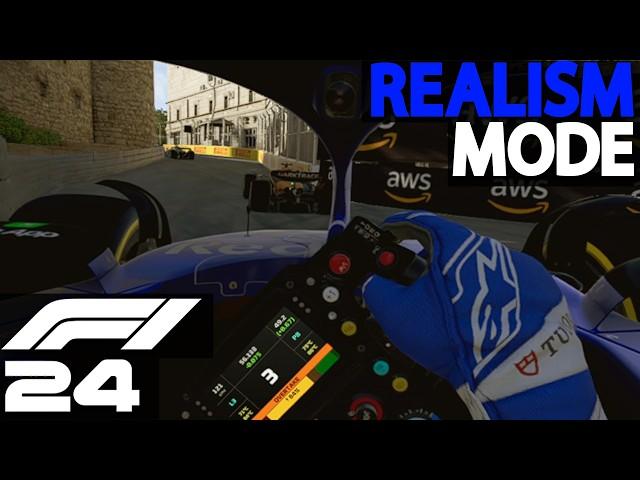 F1 24 REALISM MODE | Daniel Ricciardo at Baku | 100% RACE + VR + COCKPIT + NO ASSISTS