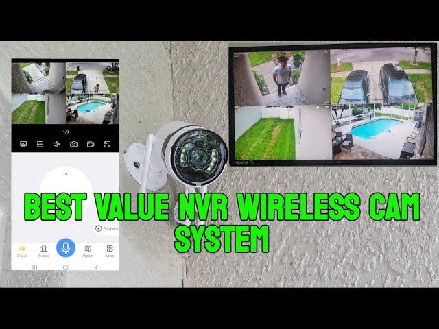 4CH NVR DVR Wireless Cameras Video Surveillance with Extended Range and Remote Viewing