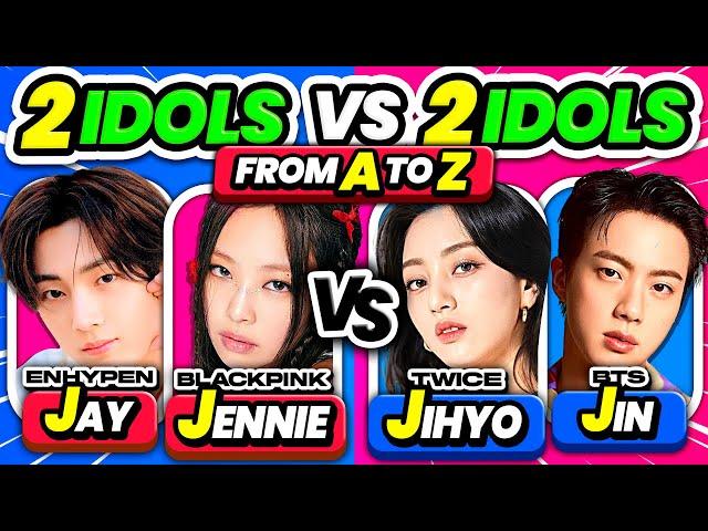 2 IDOLS vs 2 IDOLS: From A to Z  Save One, Drop One: Team vs Team - KPOP QUIZ 2024