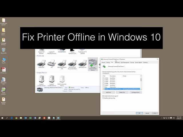 How to fix Printer Offline in Windows 10 or in Window 8