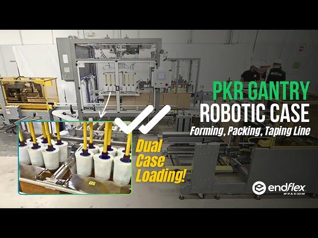 EndFlex PKR Gantry Robotic Top Load Case Packing System for Tubs