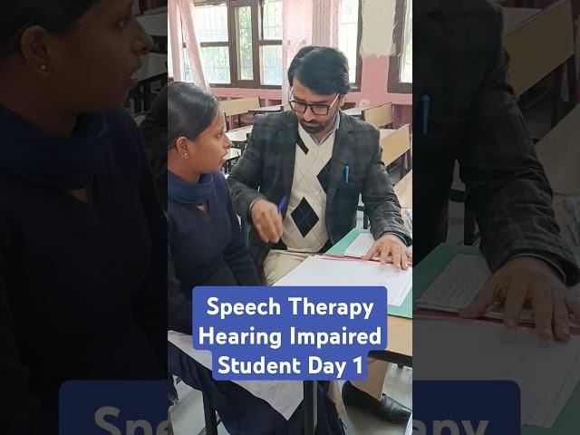 Speech Therapy Day 1 Hearing Impaired Student #speechtherapy #motivation #speechtherapyideas