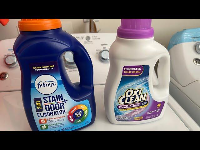 Febreze Odor/Stain Eliminator vs Oxiclean Odor Blaters