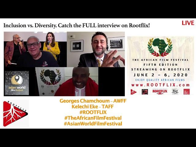 Georges Chamchoum speaks on Rootflix  about Diversity vs. Inclusion in Hollywood