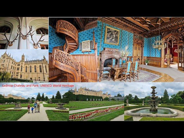 Lednice: UNESCO World Heritage site in Moravia, Czech Republic: Baroque and Neo-Gothic Castle inside