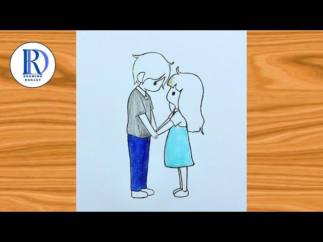 Best Friend drawing Forever | Pencil Drawing | Colour Drawing @DrawingRanjay