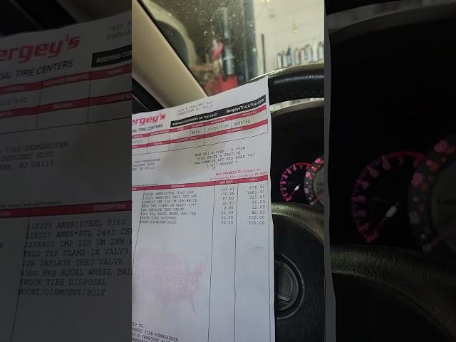 Look at this tire bill from Bergeys commercial tire center  $22 tire disposal fee each tire