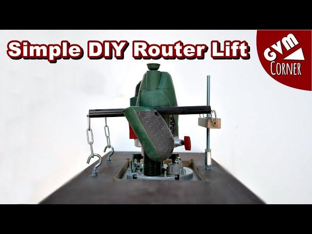 Simple DIY Router Lift / Einfacher Fräslift