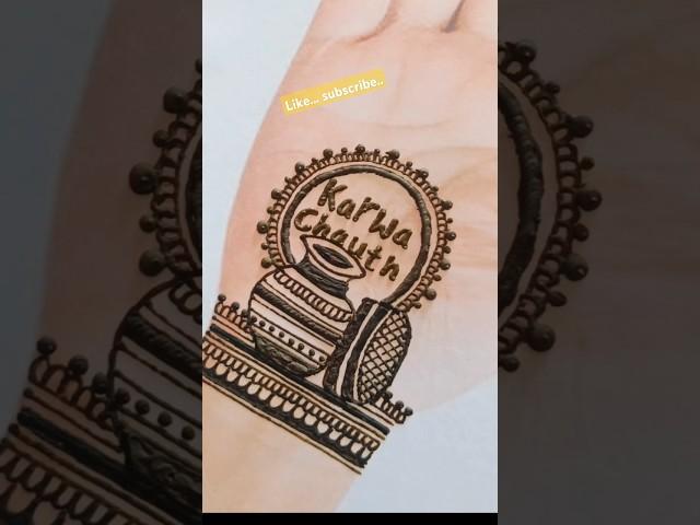 Karwa chauth special mehndi design #karwachauth #mehndi #easymehndi #tranding #hennamehndiartist