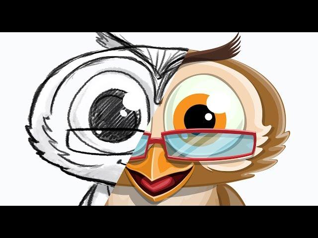 Owl Cartoon Character - Owlsen Academic || GraphicMama.com