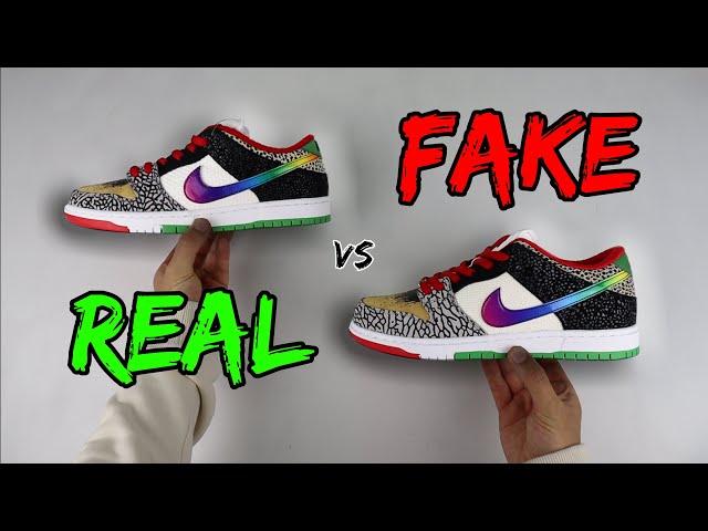 REAL VS FAKE! NIKE SB DUNK WHAT THE PAUL (P-ROD) COMPARISON!