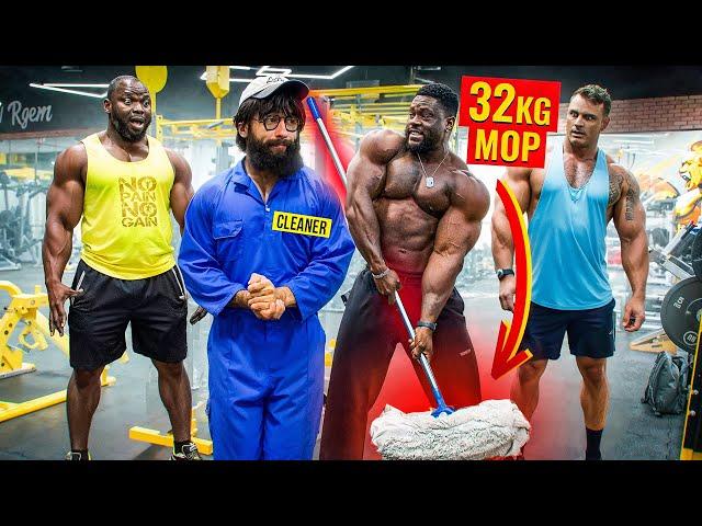 ELITE Powerlifter ANATOLY Use 32kg Mop | Pretended to be a CLEANER in a GYM #34