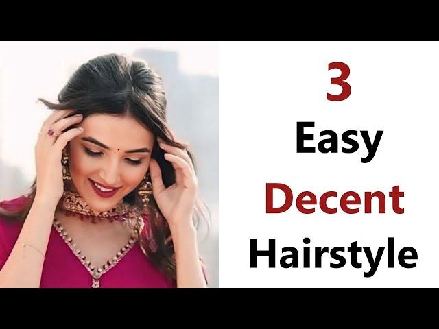 New Decent Beatiful hairstyle -open hair hairstyle |easy hairstyle | hairstyle for kurti|hairstyle